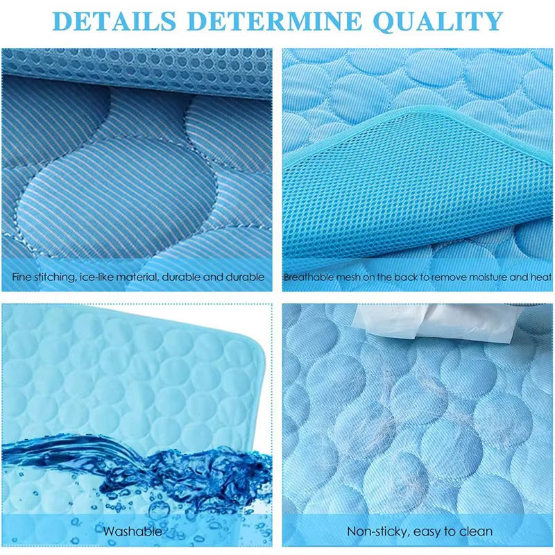 Summer Dog Cooling Mat Dogs Cat Blanket Sofa Breathable Pet Dog Bed Washable for Small Medium Large Dogs Car
